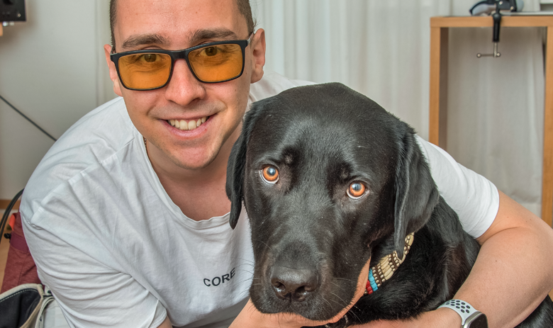 Tobias C. et son chien Tobias C. et son chien